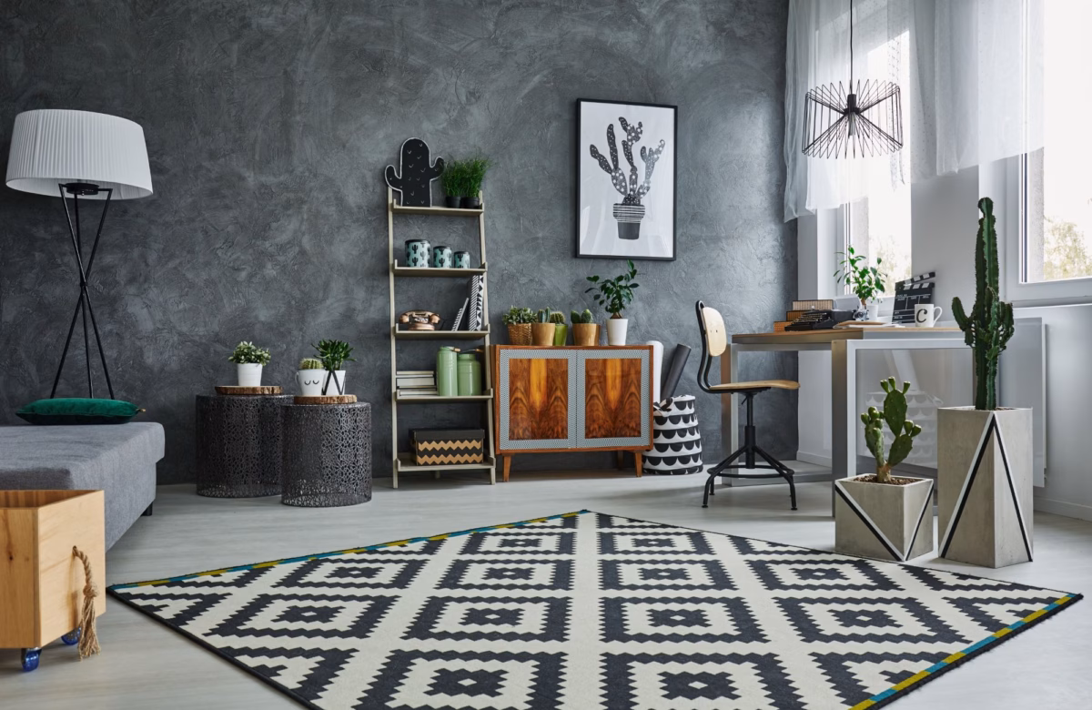 Efeito Cimento Queimado com Toque Vibrante: Explosão de Cores com Artesanato Local - inspiração