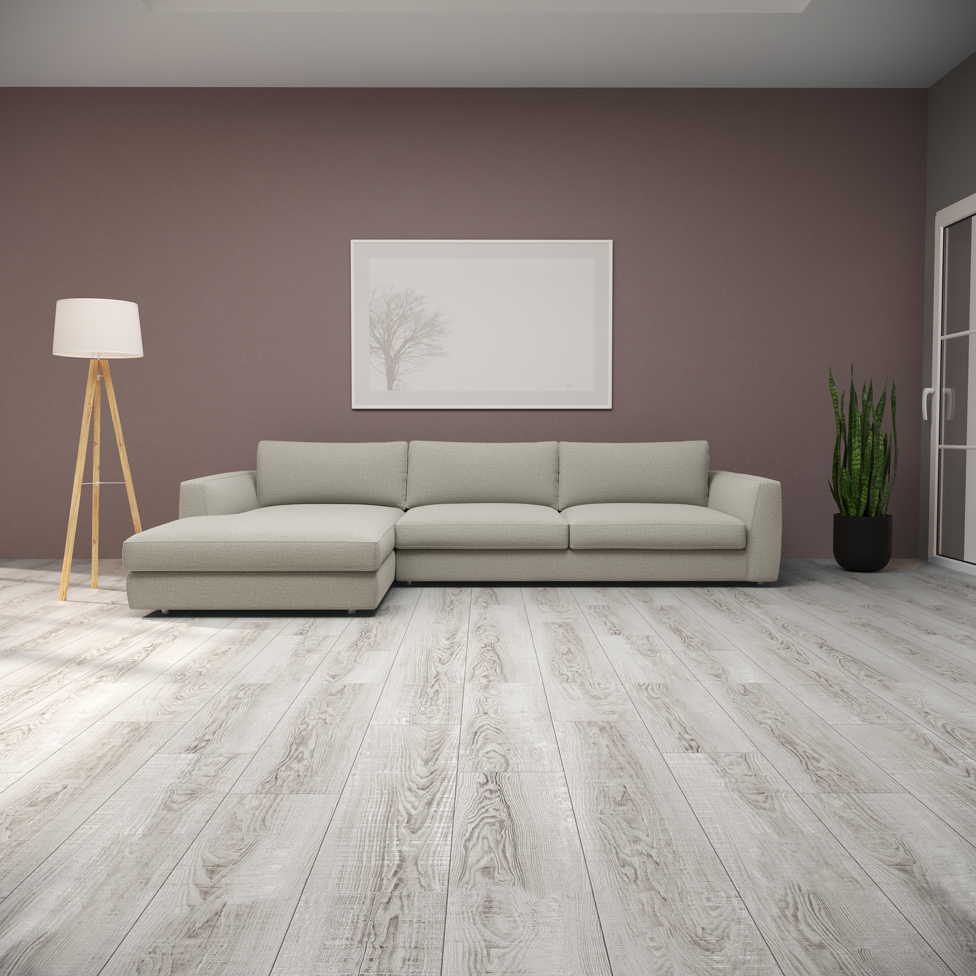 Minimalismo Chic: Piso Vinílico 2mm Branco para Ampliar Espaços - detalhe