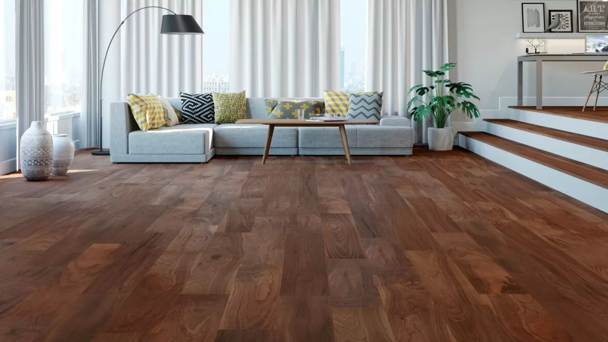 Piso Vinílico Amadeirado Escuro: Luxo e Sofisticação - ideia