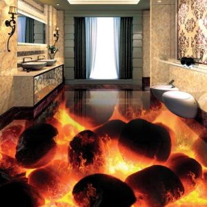 Porcelanato Líquido 3D: Uma Explosão de Realismo no Seu Chão - detalhe