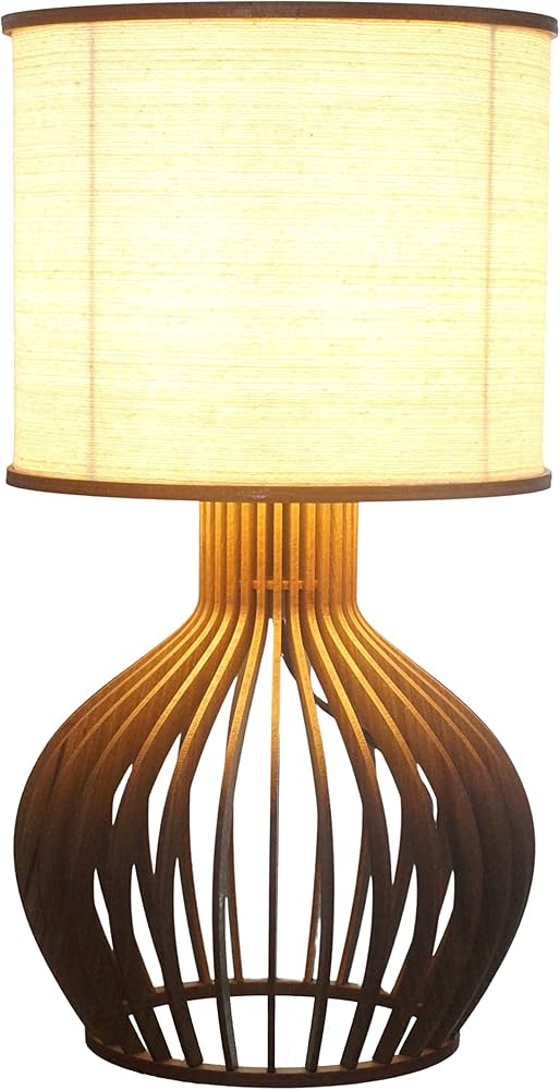 Luminárias de Mesa com Base de Madeira Rústica: Um Toque Natural e Acolhedor - ideia