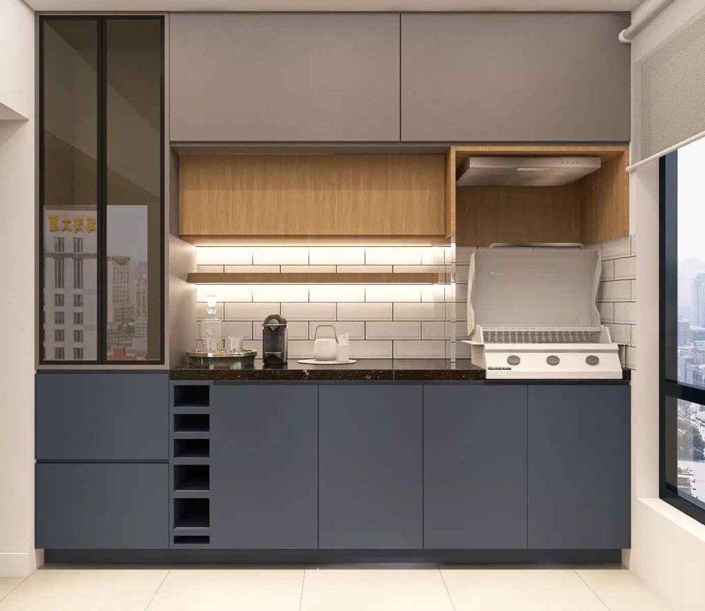 Cozinha Vibrante com Pintura Geométrica - inspiração