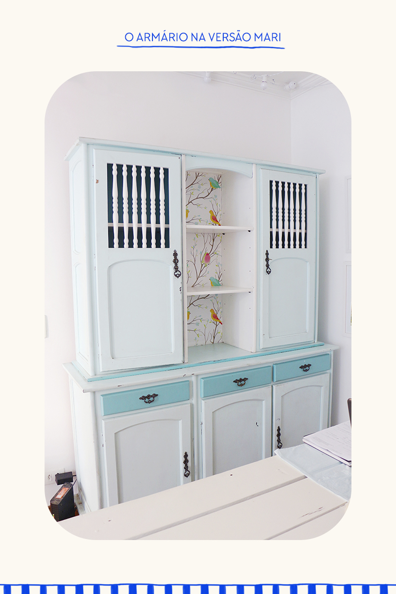 Armário de Cozinha Vintage com Decoupage Romântica - inspiração