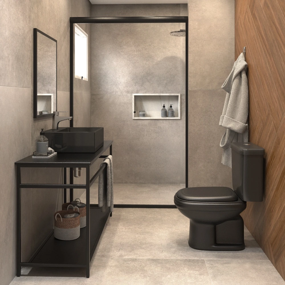 Minimalismo Aconchegante: Microcimento e Detalhes em Palha - ideia