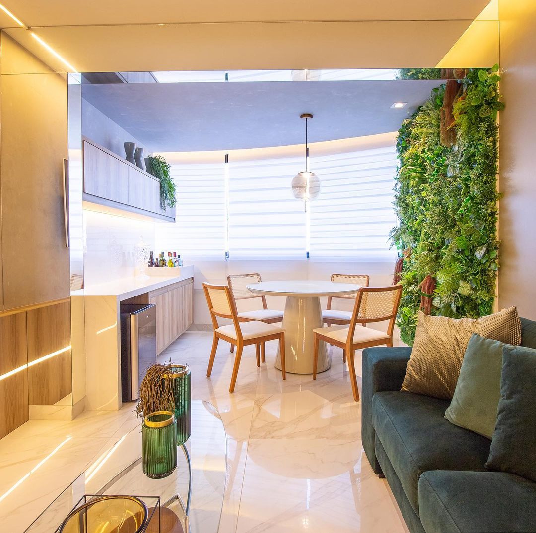 Elegância Minimalista: Integração Clean com Tons Neutros e Vidro - inspiração