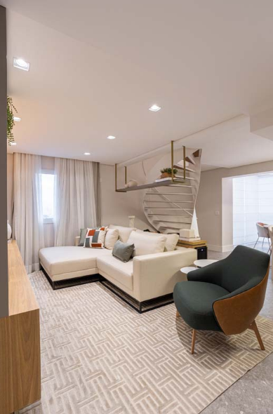 Refúgio Urbano com Poltronas Confortáveis e Revisteiro - ideia