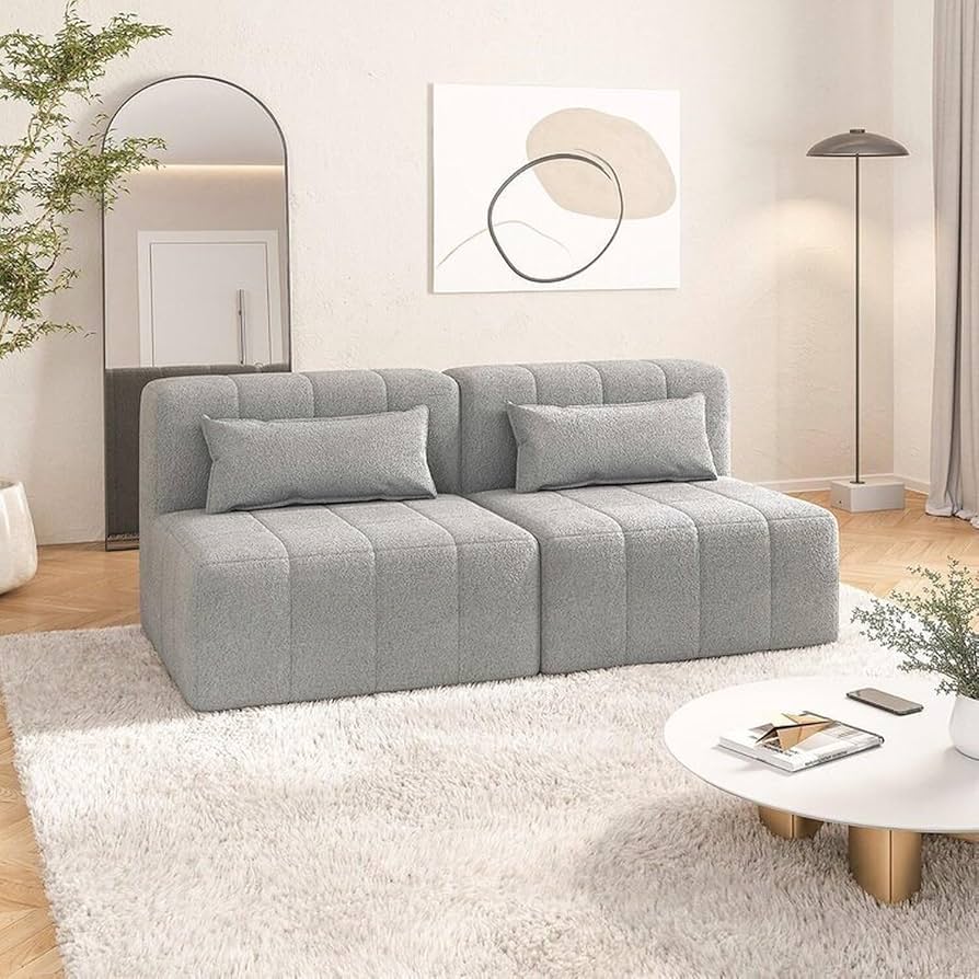 Sofá Modular Cinza Claro: Versatilidade e Modernidade - inspiração