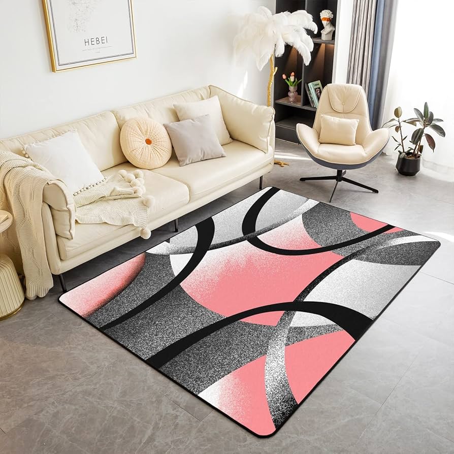 Geometria Urbana: Tapetes com Padrões Geométricos para uma Sala Moderna - detalhe