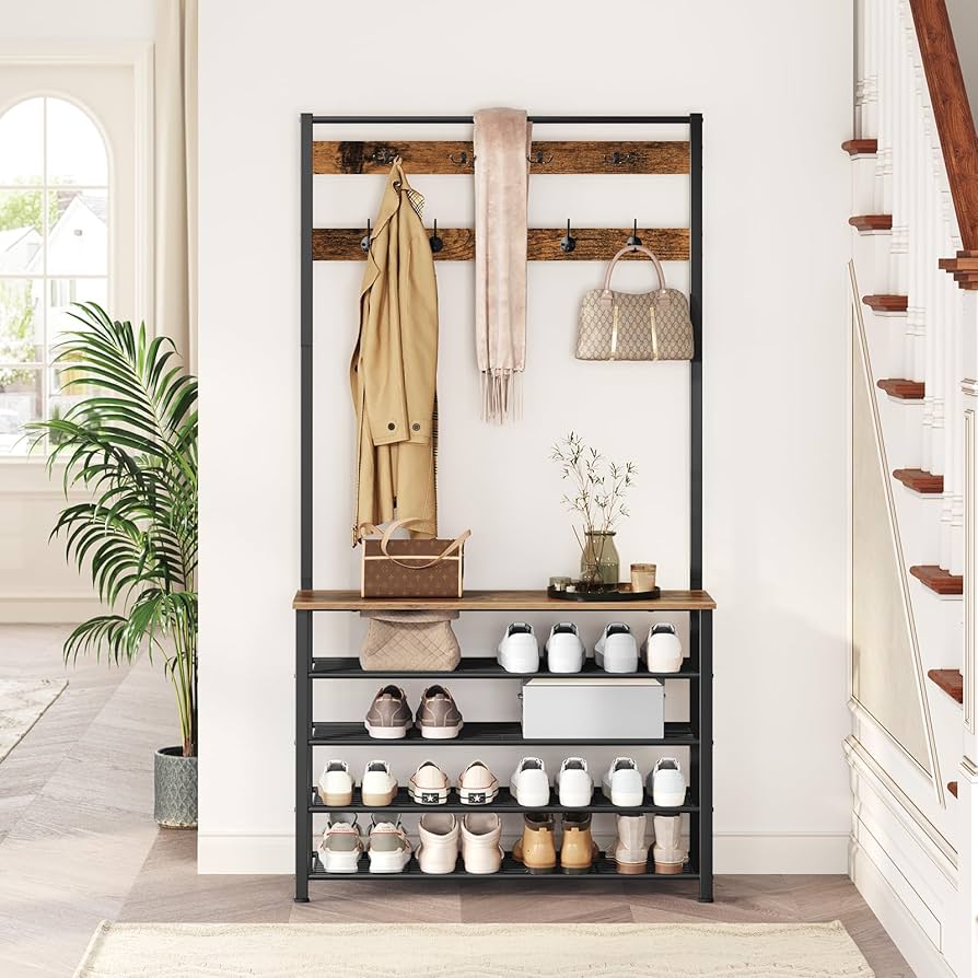 Hall de Entrada com Banco Estilo Industrial - detalhe