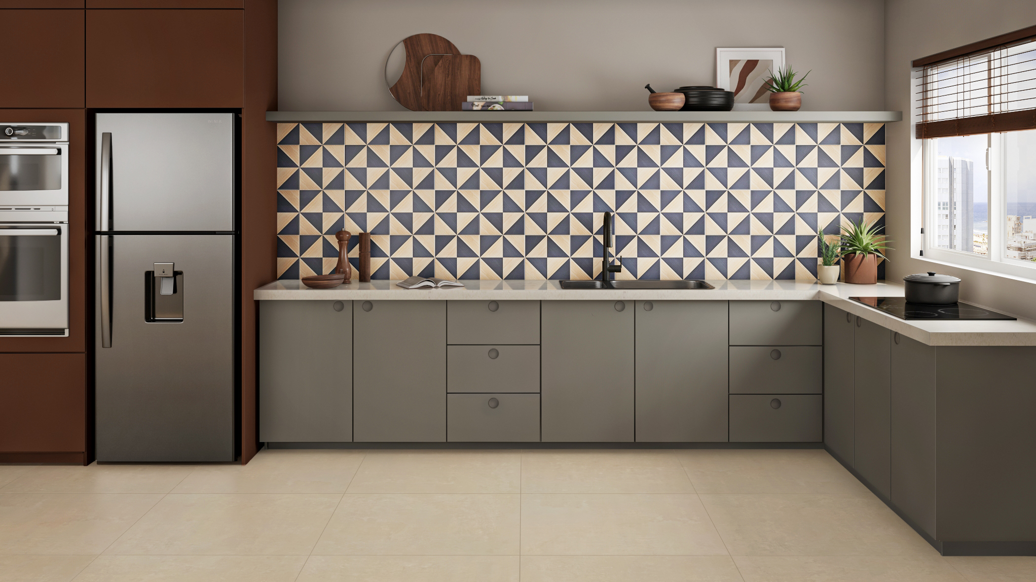 Armário de Cozinha 2 Portas com Prateleiras Expostas: Organização e Estilo em Harmonia - ideia