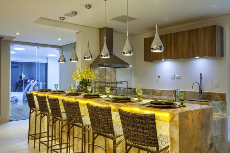 Bancada Iluminada com Fita LED: Modernidade e Sofisticação - ideia