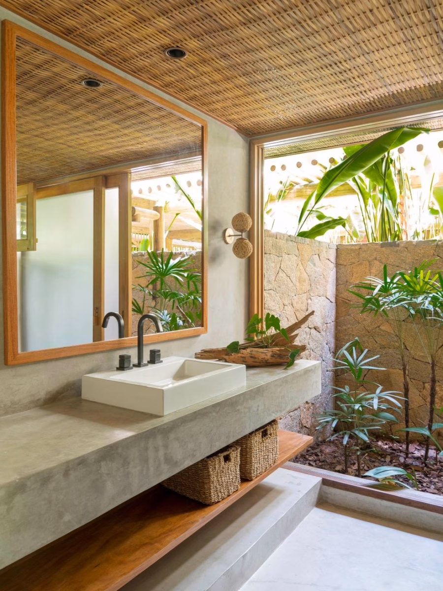 Banheiro Rústico com Madeira de Demolição: História e Sustentabilidade em Cada Detalhe - detalhe