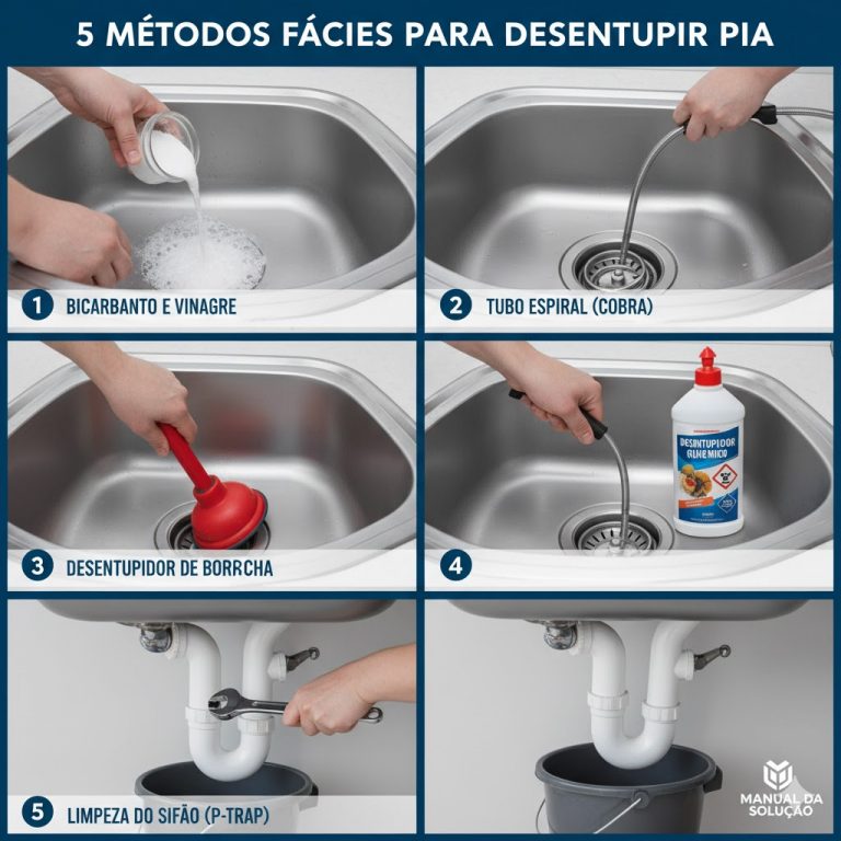 Com Vinagre efervescente: Desentupimento com Segurança - ideia