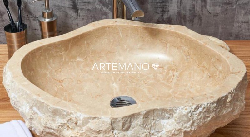 Rústico Moderno: Cuba com Textura Rústica e Veios Marcantes - ideia