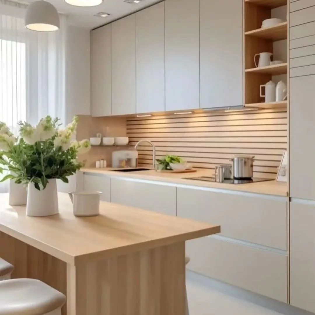 Estilo Minimalista: Cozinha Clean e Funcional em Tons Neutros - ideia