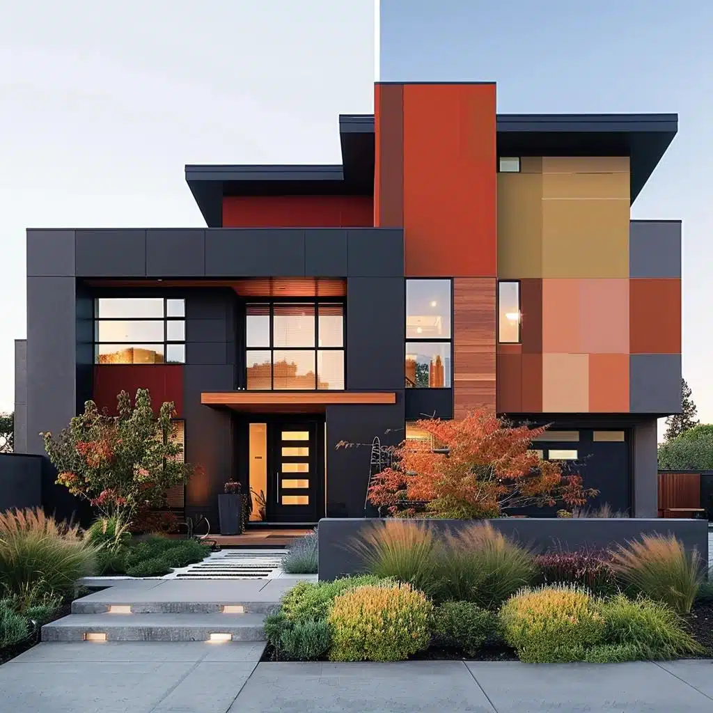 Contraste Marcante: Cores Complementares para uma Fachada Vibrante - detalhe