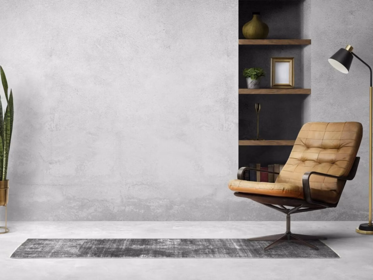 Toque Industrial: Cimento Queimado e Cores Metálicas para um Visual Moderno - inspiração