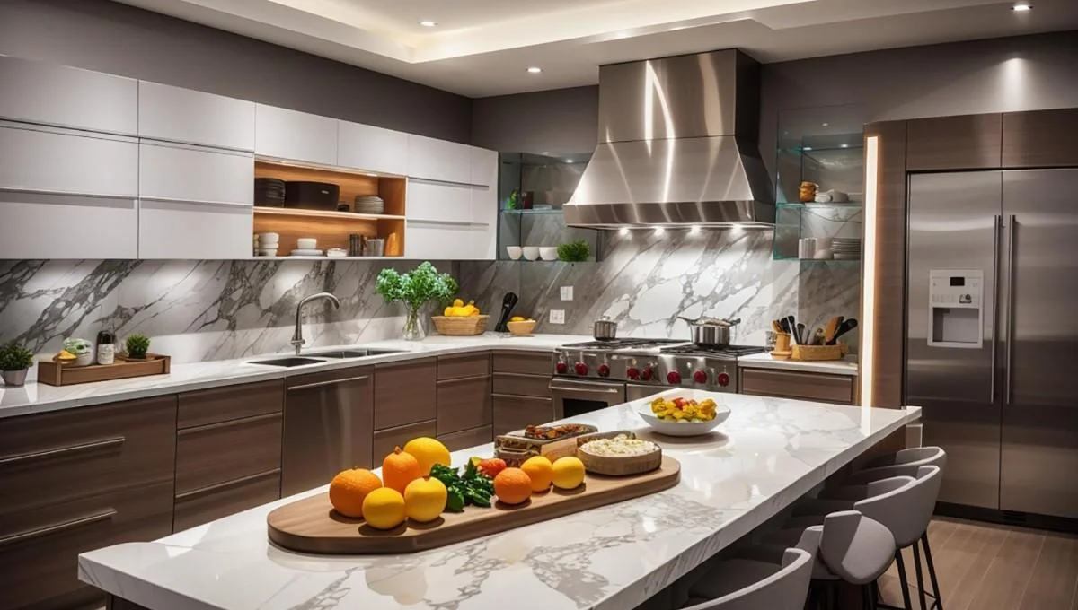 Bancada de Cozinha Americana com Detalhes em Azulejo Português: Charme e Tradição - detalhe