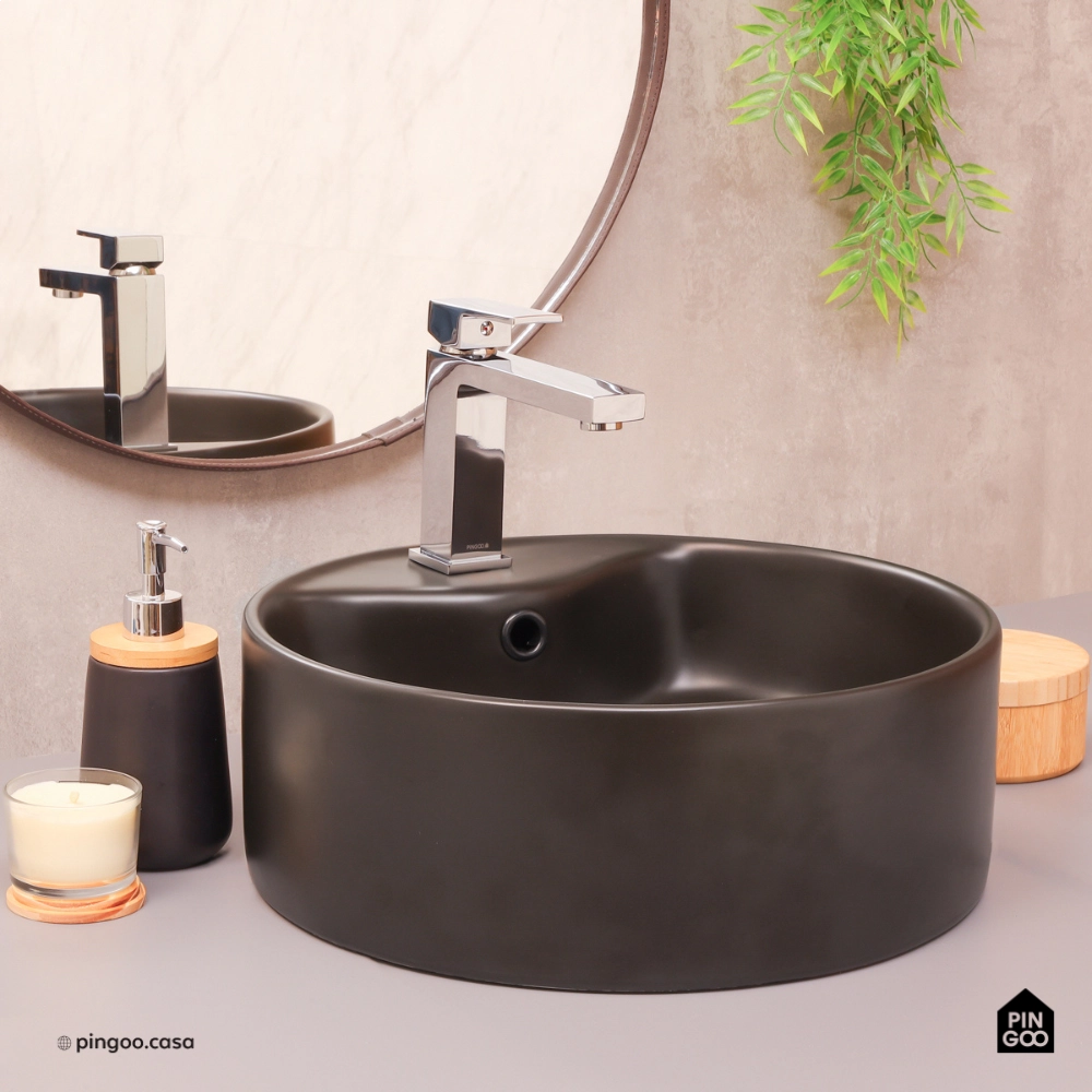 Cuba de Apoio Redonda em Cerâmica Colorida: Um Toque Funky - ideia