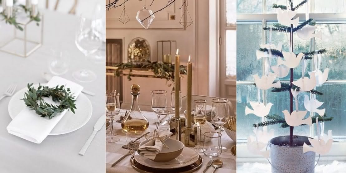 Decoração Suspensa com Origami e Luzes Festivas - ideia