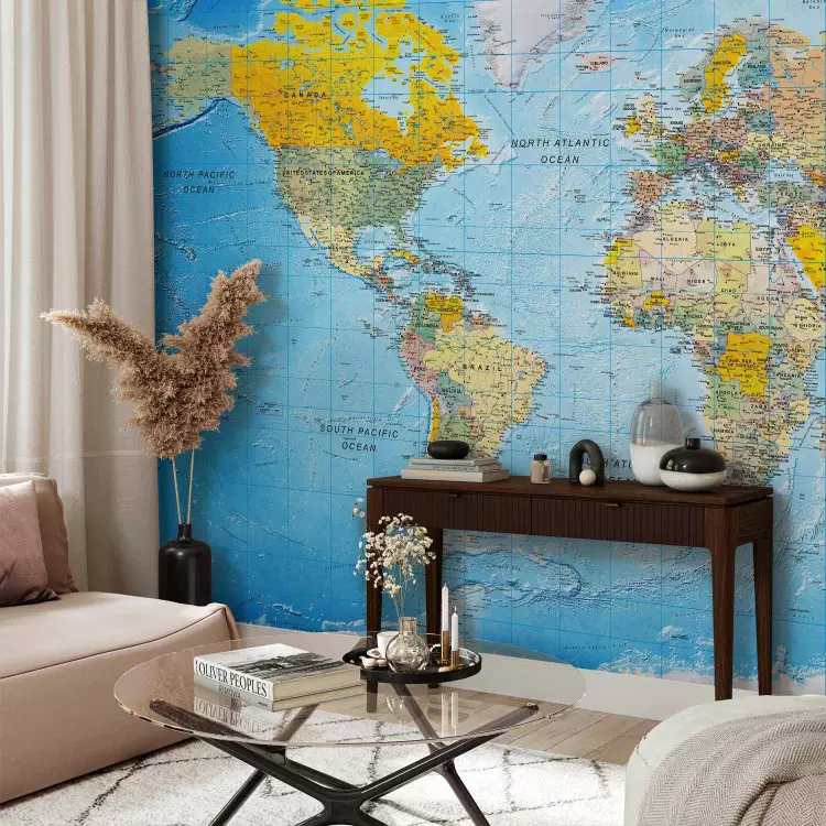 Mapas e Mural do Mundo: Para Amantes de Viagens - detalhe
