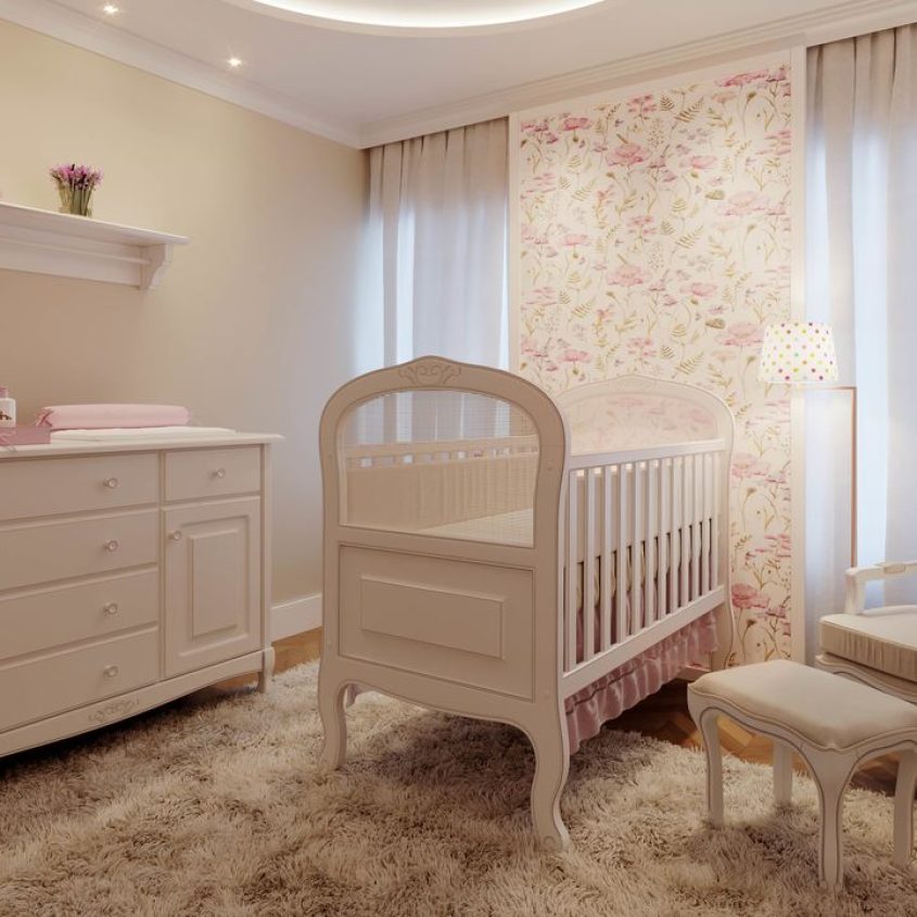 Delicadeza e Charme: Quarto Infantil Decorado com Flores - ideia