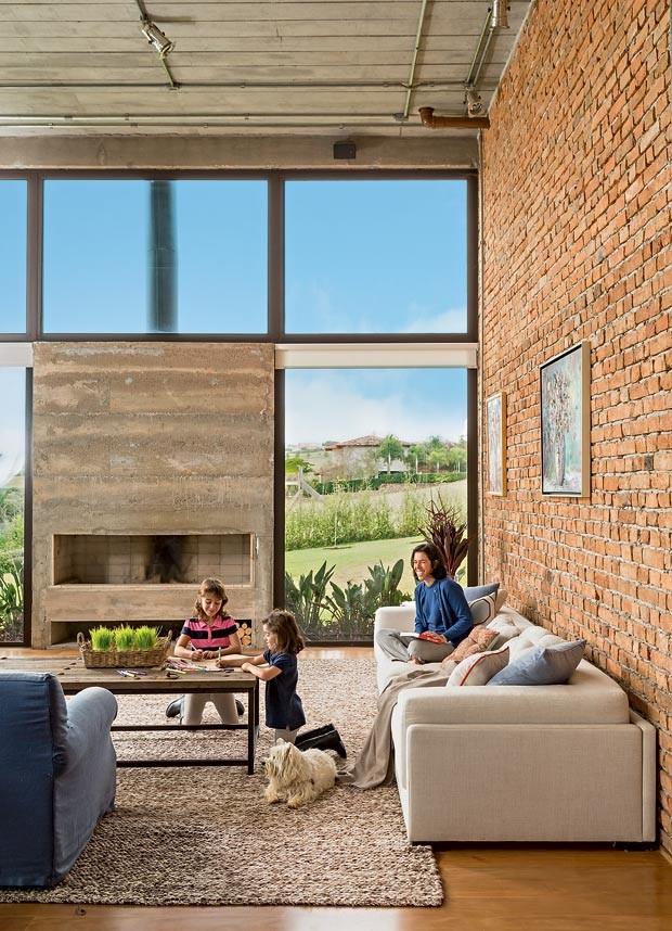 Com Tijolos à Vista e Texturas Autênticas: O Charme do Inacabado - ideia