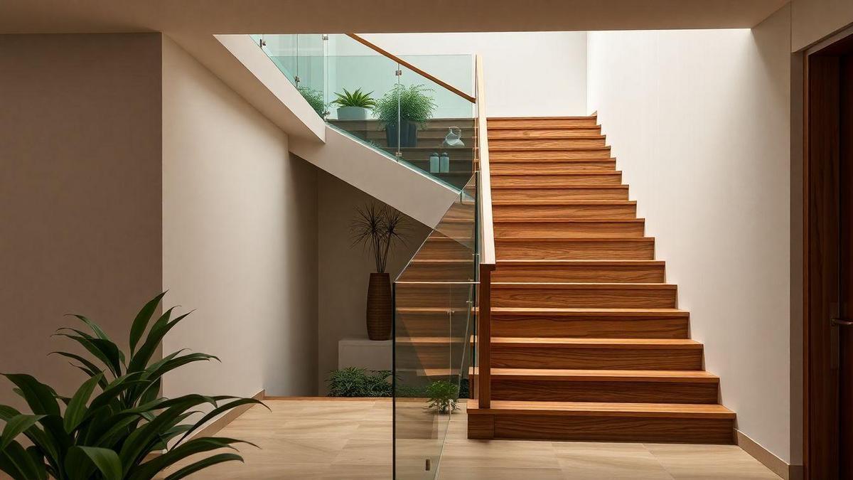 Guarda Corpo de Vidro com Detalhes em Madeira para um Toque Aconchegante - inspiração