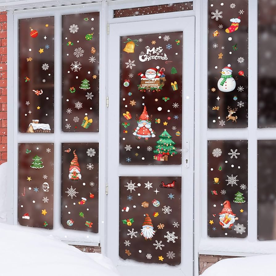 Janela de Vidro Decorada com Adesivos Vinílicos: Personalização Instantânea - detalhe