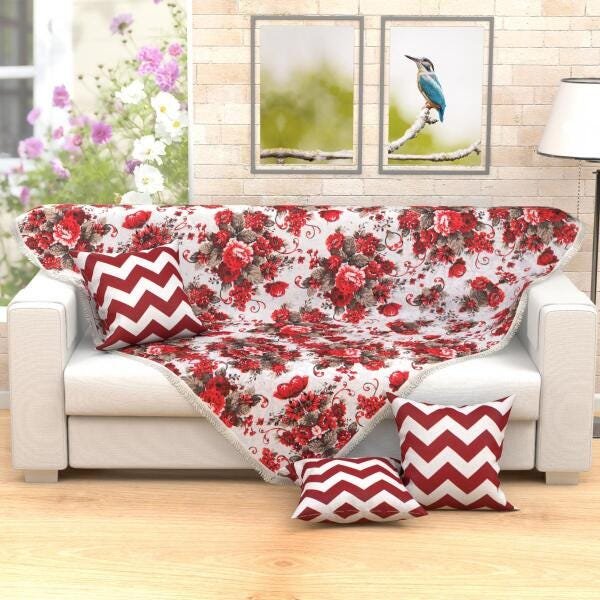 Manta Estampada Floral para um Toque Romântico - ideia