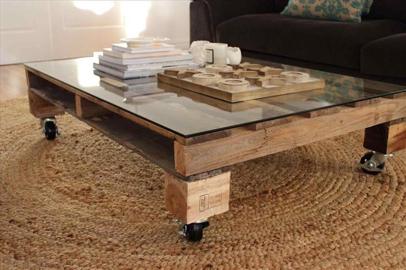 Mesa de Centro Rústica com Pallets: Charme Sustentável - detalhe