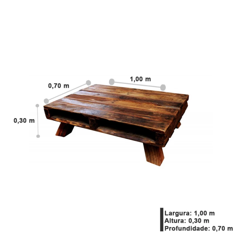 Mesa de Centro Rústica com Pallets: Sustentabilidade e Estilo Natural - inspiração