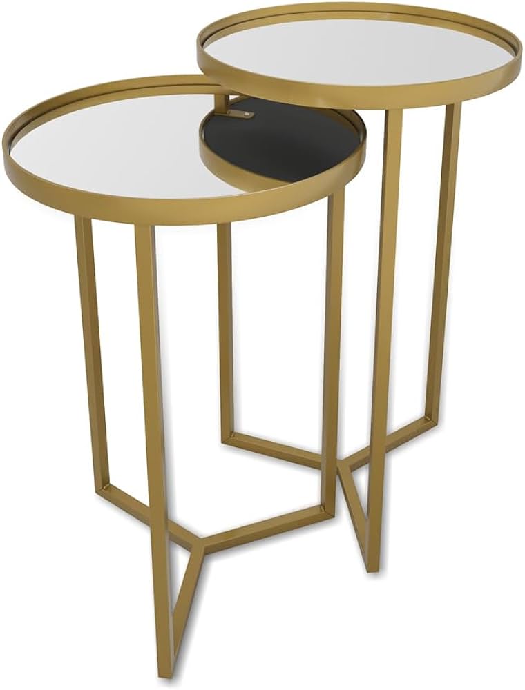 Mesa Lateral Espelhada para Ambientes Glamourosos - ideia