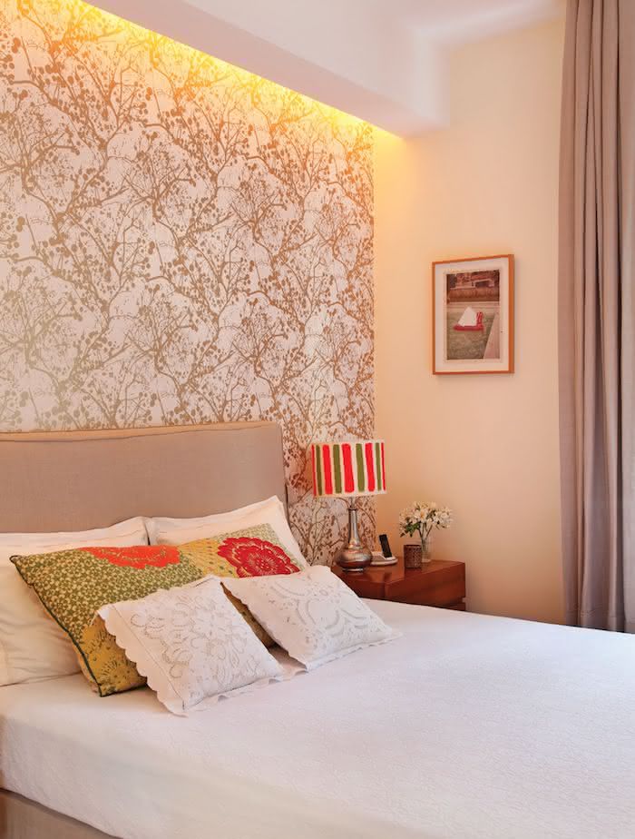 Geometria Moderna com Papel de Parede em Tons Pastel - inspiração