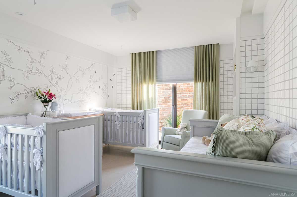 Quarto de Gêmeos Aconchegante com Texturas Naturais - ideia