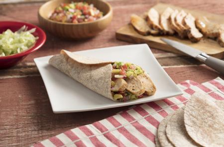 Wrap de Frango Desfiado com Guacamole Cremoso e Pimenta - detalhe