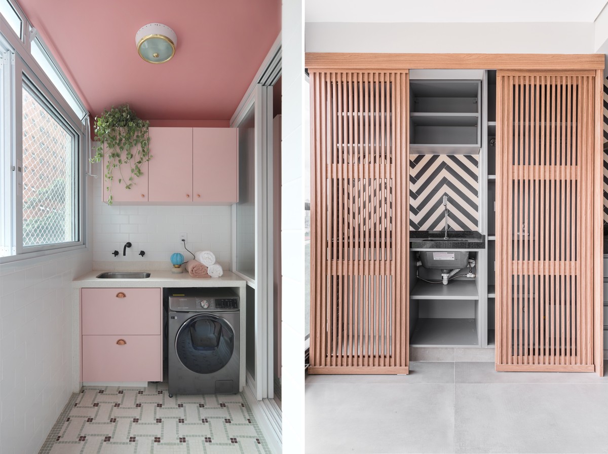 Área de Serviço Planejada com Toques de Cobre: Elegância Industrial! - ideia