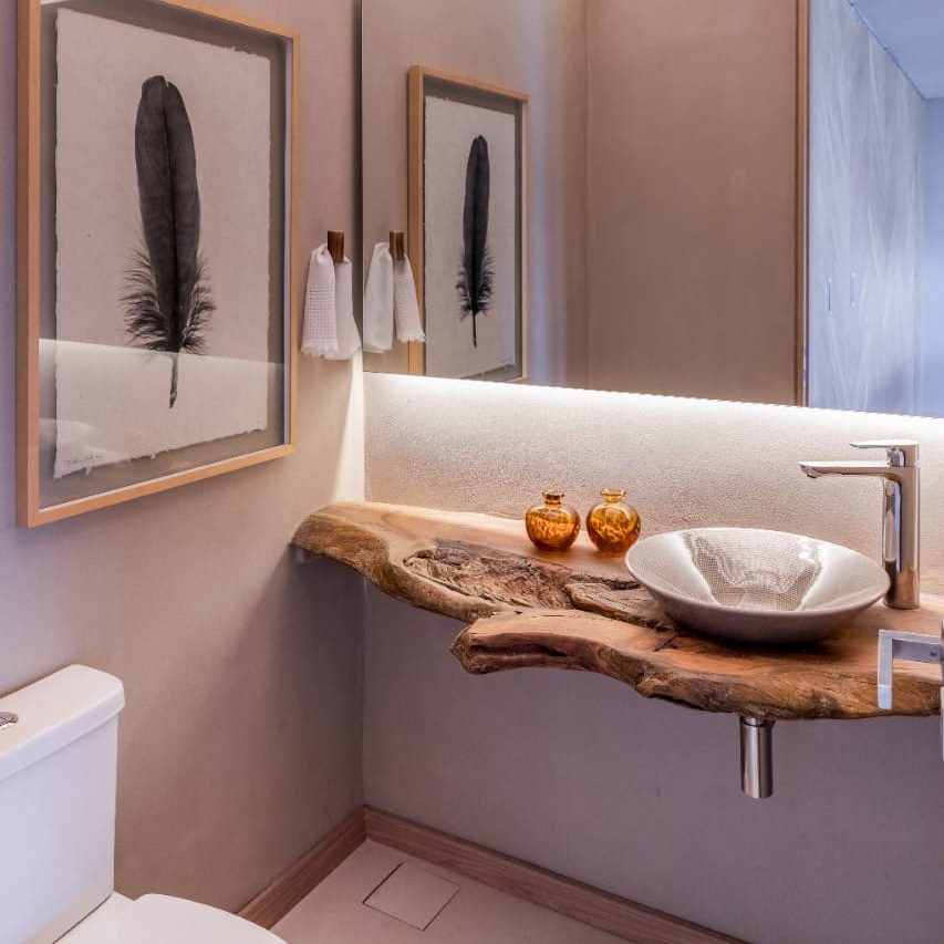 Armário de Banheiro Rústico com Madeira de Demolição: Charme e Sustentabilidade! - inspiração