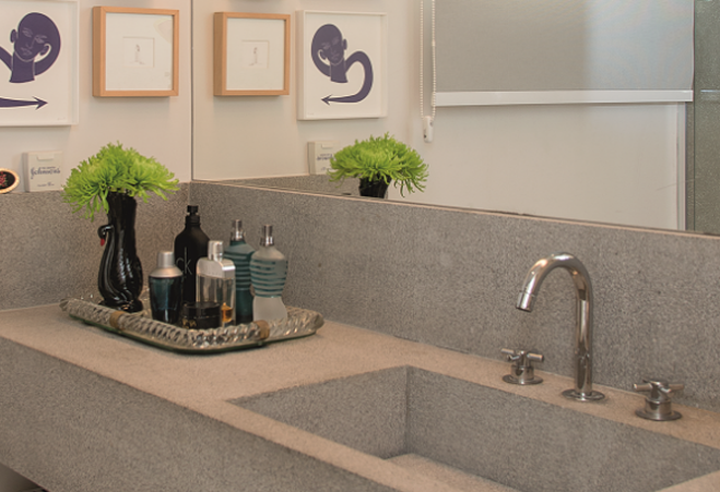 Com Acabamento Levigado: Suavidade ao Toque - detalhe