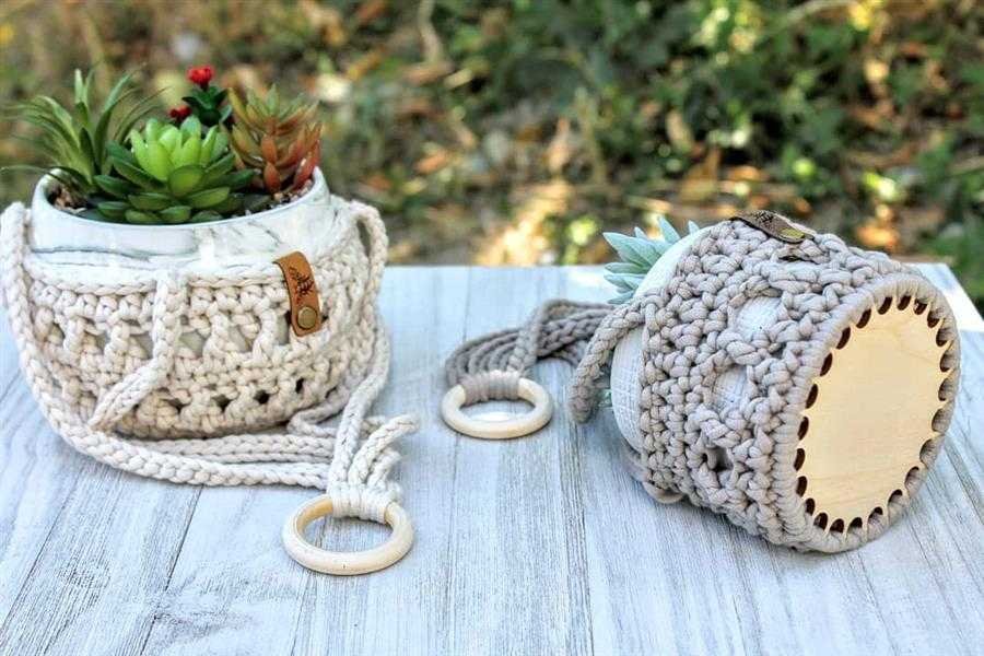 Cachepôs Aconchegantes de Crochê: Pontos de Amor e Charme Artesanal - inspiração