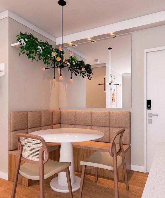 Canto Alemão Planejado com Madeira de Demolição e Toque Rústico Chic - inspiração