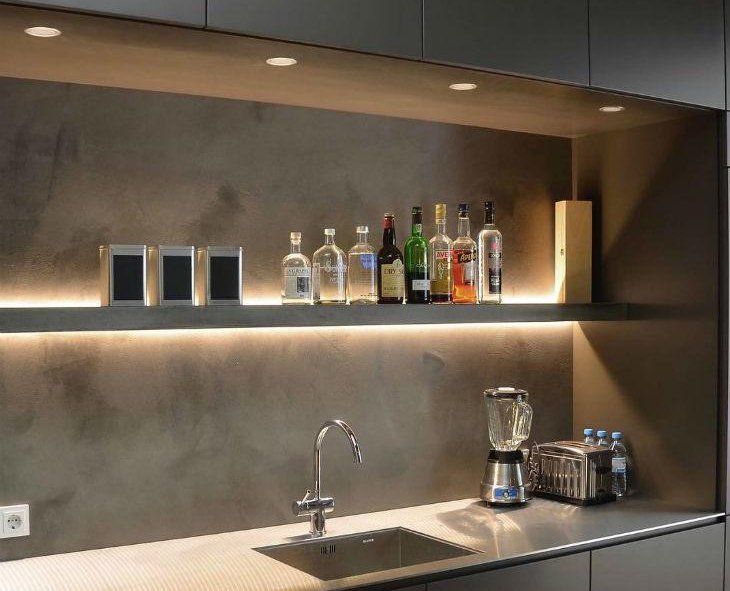 Bancada Suspensa com Iluminação LED Embutida: Moderna e Leve! - inspiração