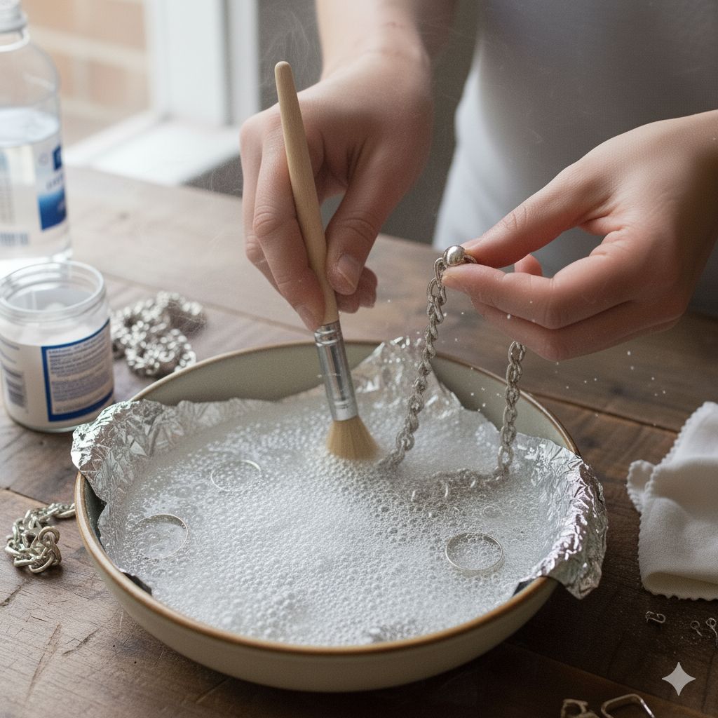 Limpa Prata Profissional: Resgate Rápido para Peças Muito Escurecidas - detalhe