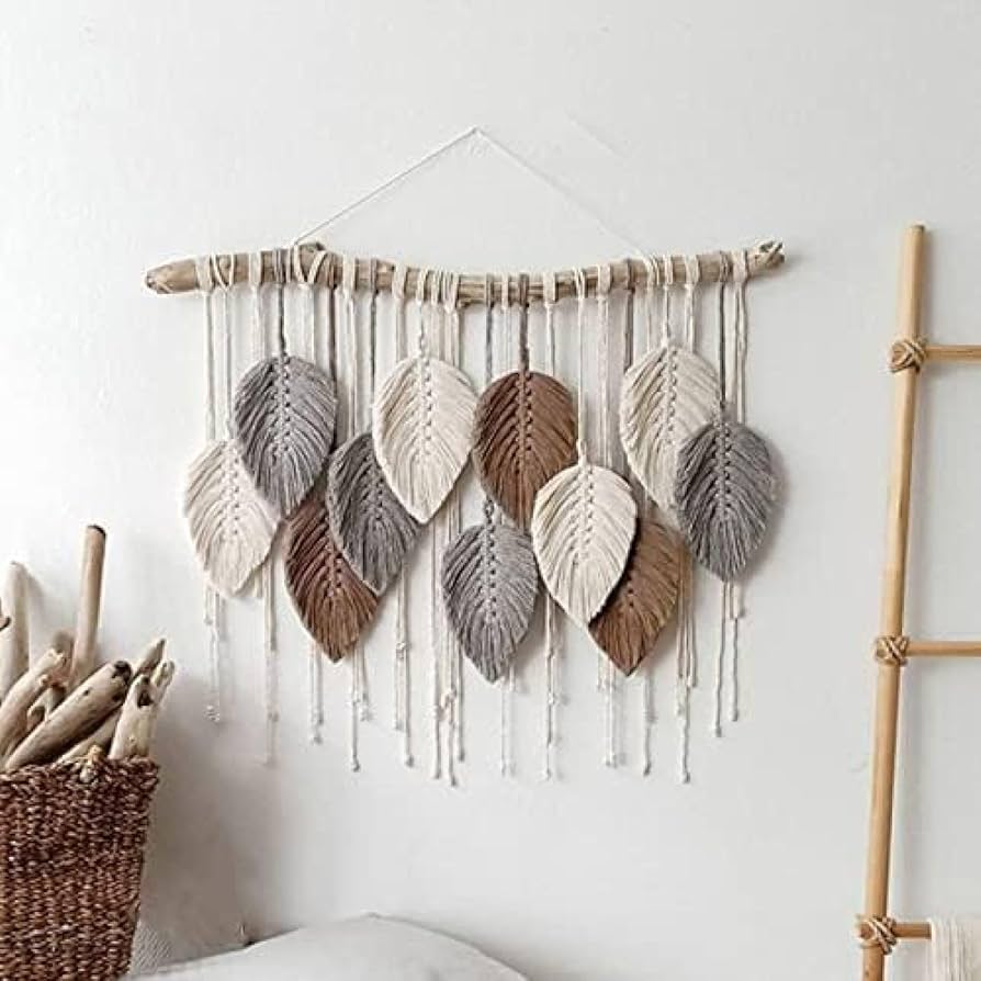 Macramê Suspenso: Arte Têxtil que Transforma Paredes - ideia