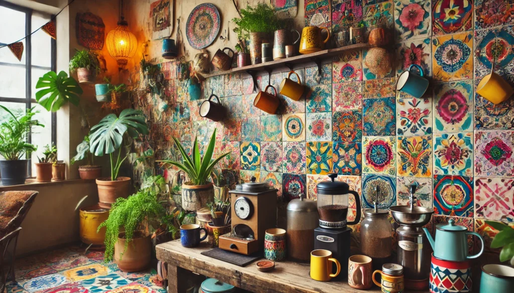 Cantinho do Café Boho: Sabores e Aromas em um Espaço Acolhedor - inspiração