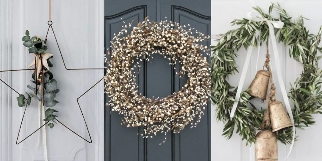 Guirlanda de Ano Novo com Elementos Naturais e Dourados - inspiração