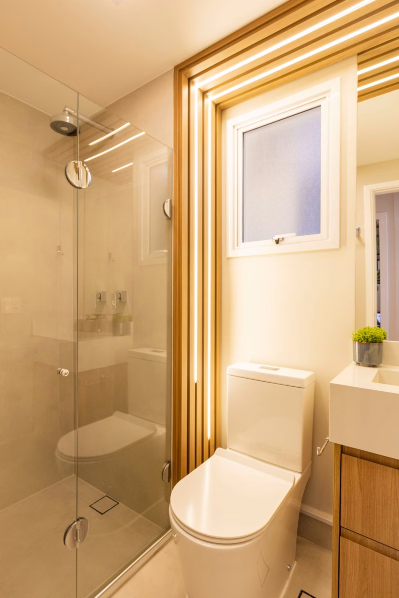 Decoração Minimalista com Toque de Madeira - ideia