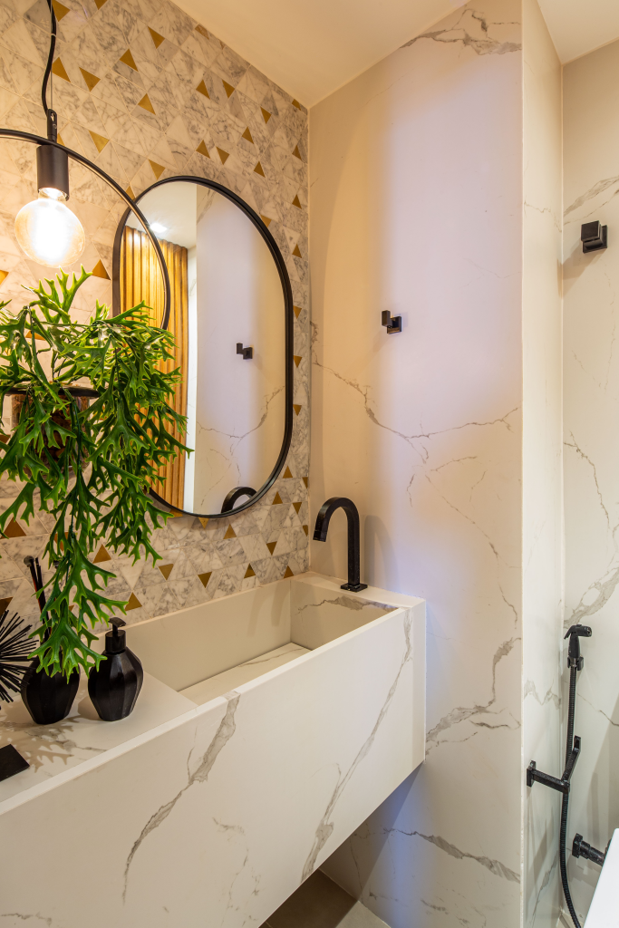 Boho Chic: Porcelanato com padrões e toques artesanais - ideia