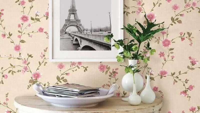 Papel de Parede Floral para um Toque Romântico - ideia
