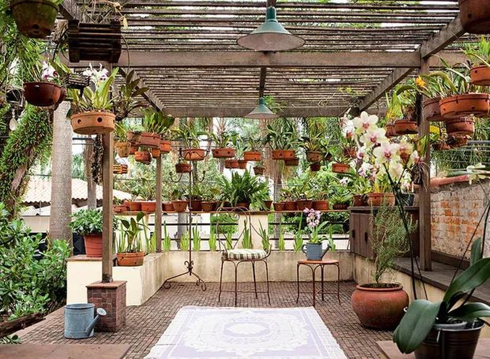 Estilo Rústico Chic: Pergolado Enfeitado com Glicínias - ideia